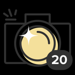 Shutterbug. Photographers take note! Your photos are an inspiration to us all. This badge is granted when you’ve posted 20 photos.