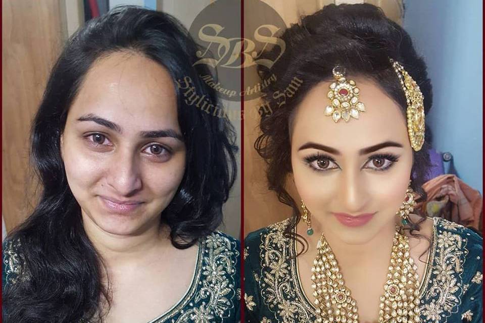 Before and after makeup