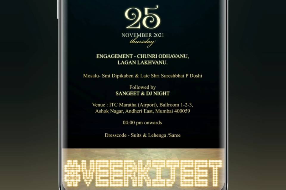 Sangeet invite