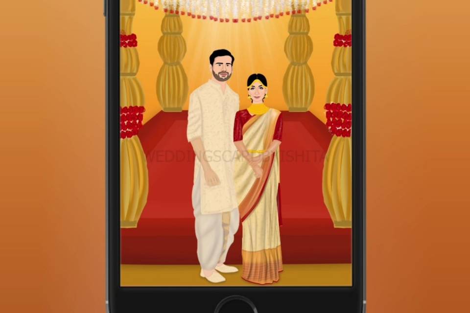 Southindian wedding invite