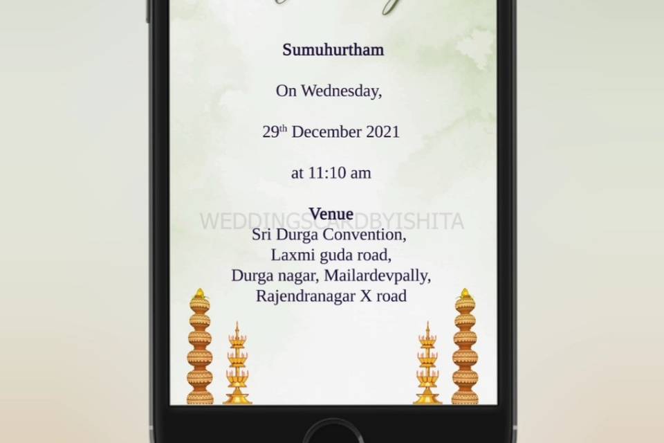 Southindian wedding invite