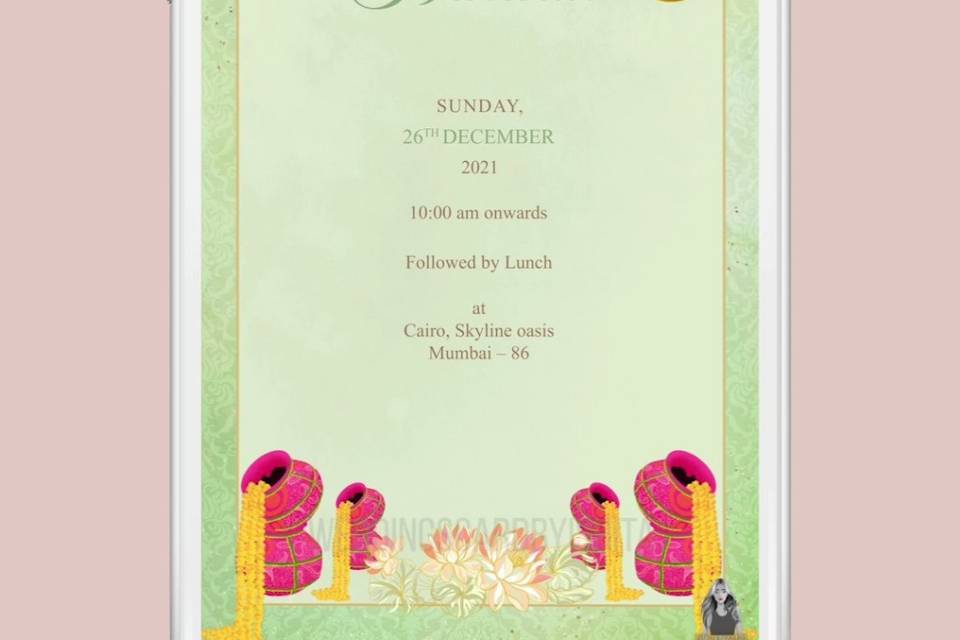 Mehendi invite