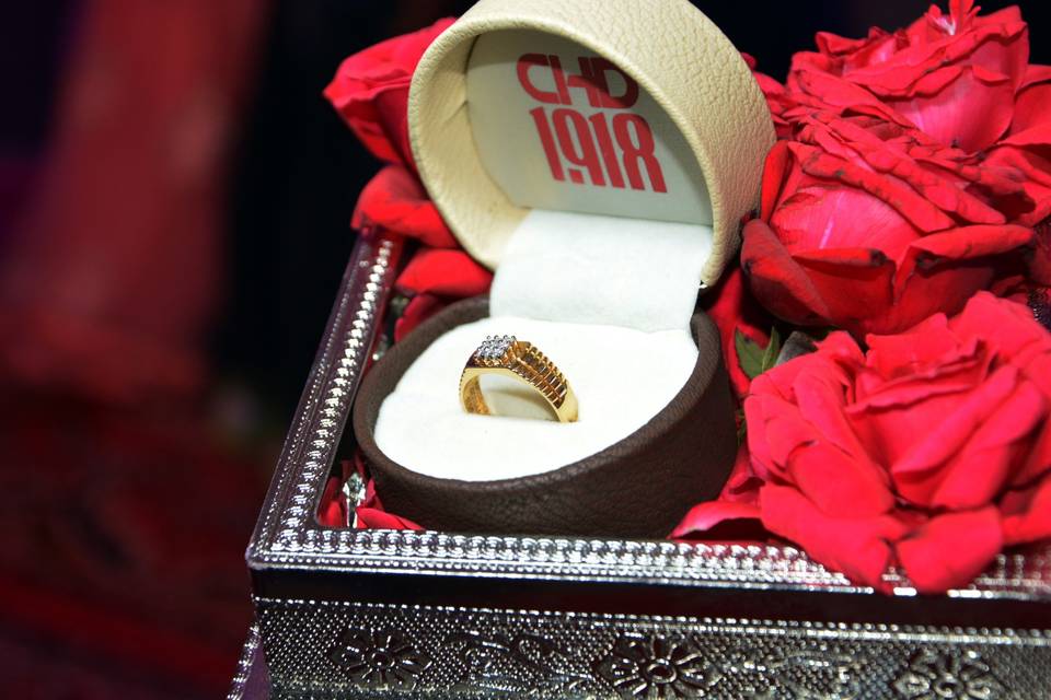 Close-up of Ring ceremony