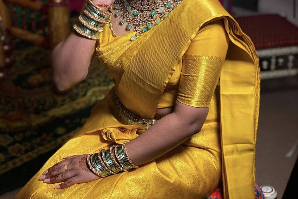 Haldi makeup