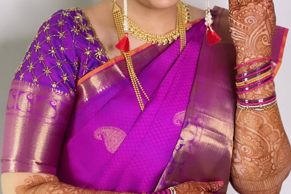 Marathi style bridal look