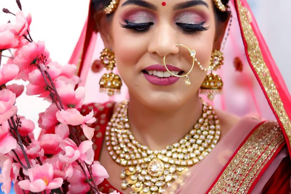HD bridal look