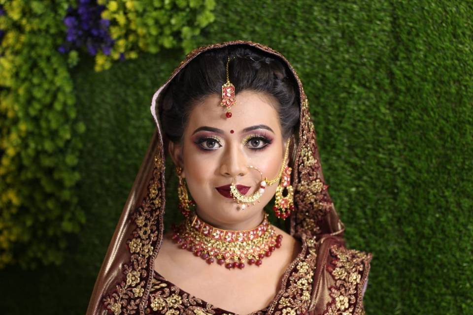 Glamour bridal look