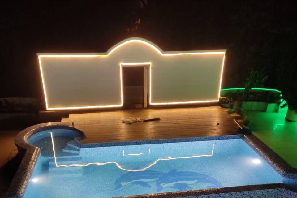 Pool View in Night
