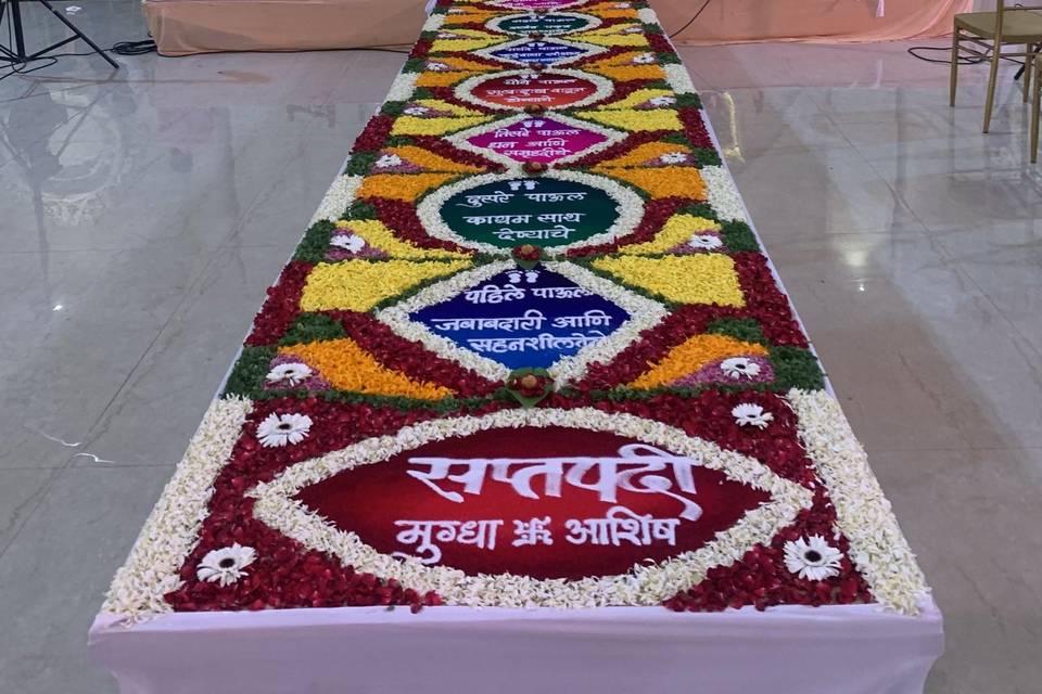 Saptapadi decor with Vidhi man