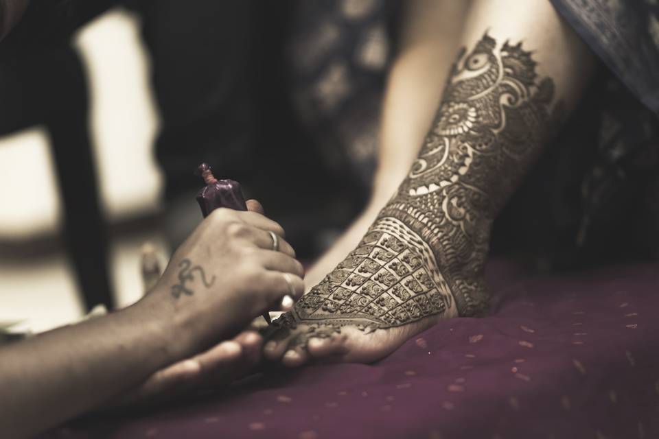 Bridal feet mehendi