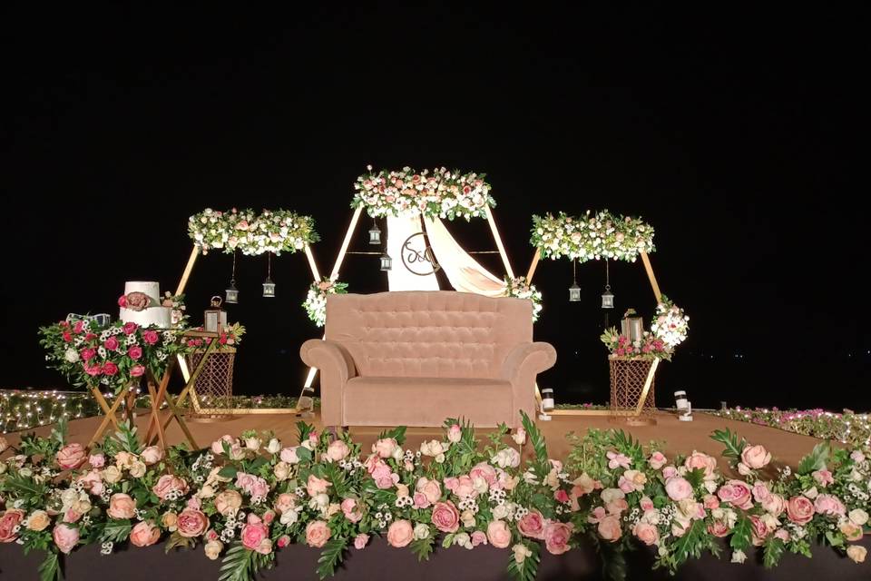 Wedding reception stage