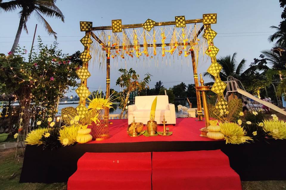 Traditional kerala stage decor