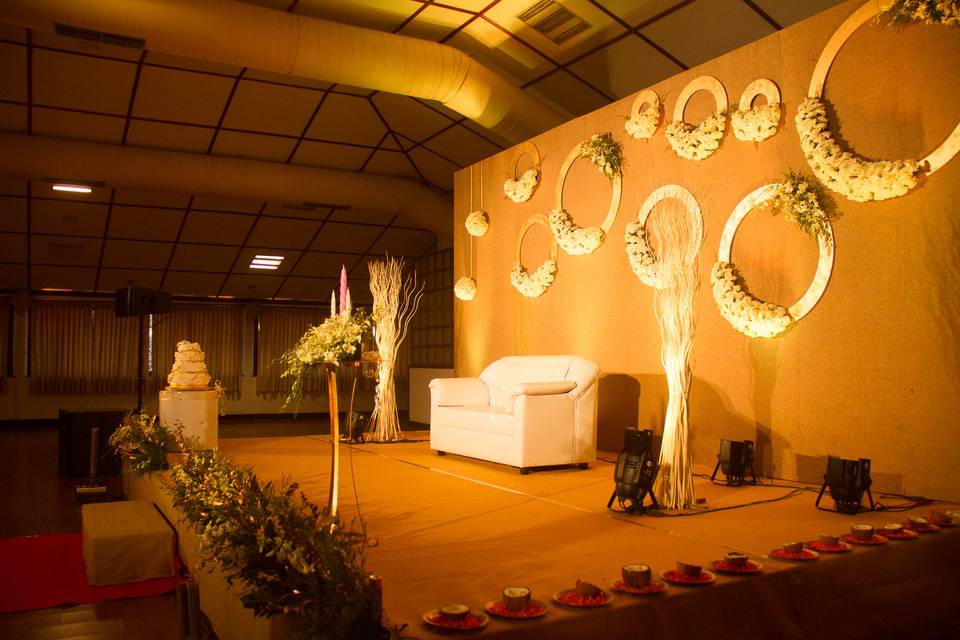 Wedding reception stage