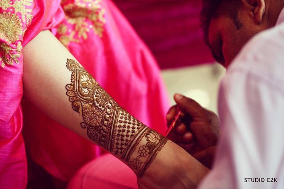 Mehendi on the legs & feet