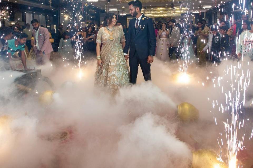 Bride and groom entry