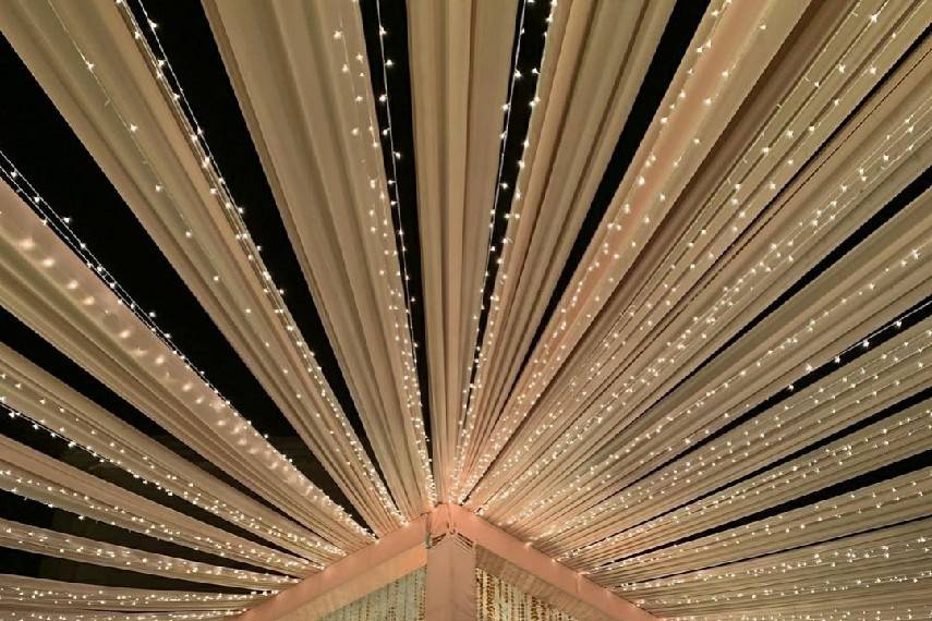 Fabric and light canopy