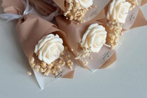 Nude rose candle wrap