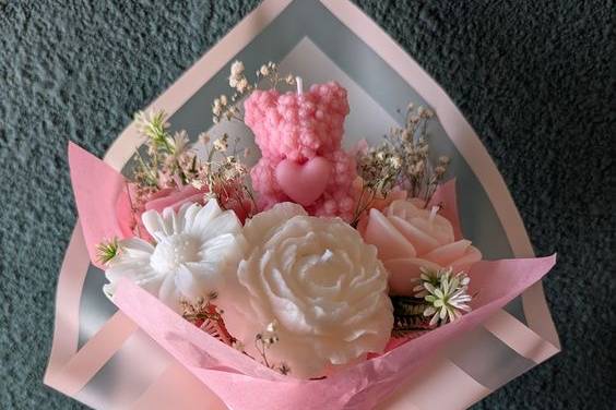 Candle flower bouquet