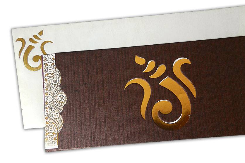 Laser cut Ganesh wedding card