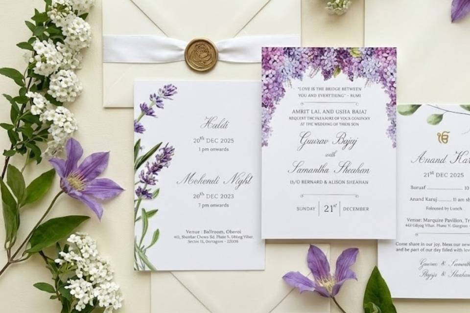 Printed invite suite