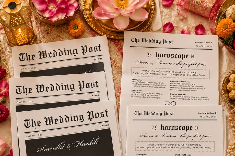 Wedding newspaper