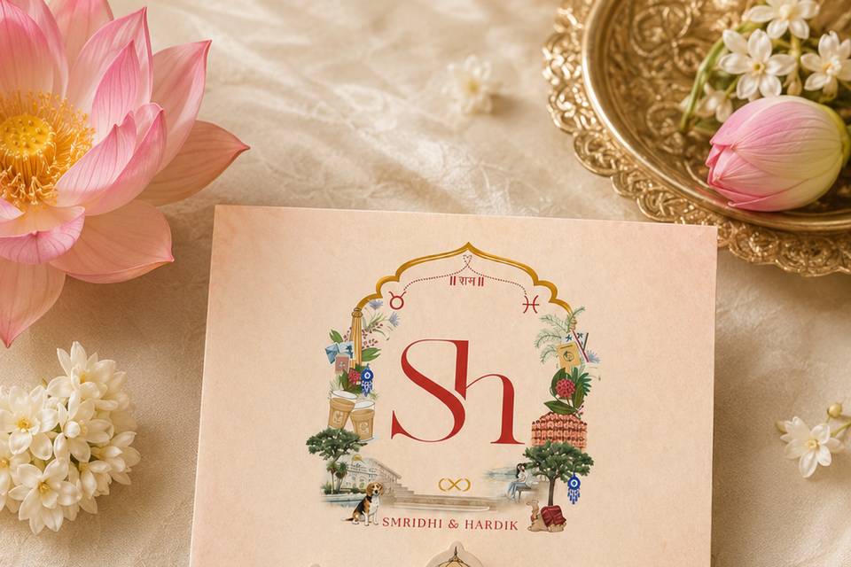 Wedding itinerary card