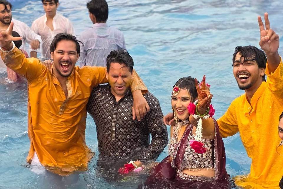 Haldi Celebrations at Pool