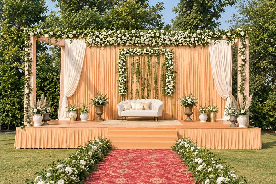 Day Wedding Stage Decor