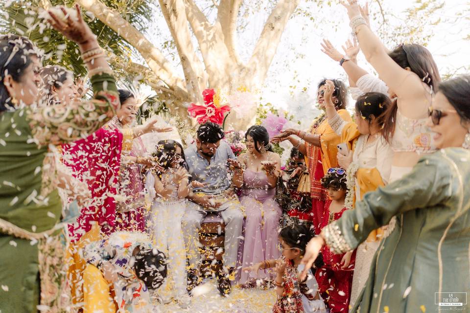 Haldi Petal Shower