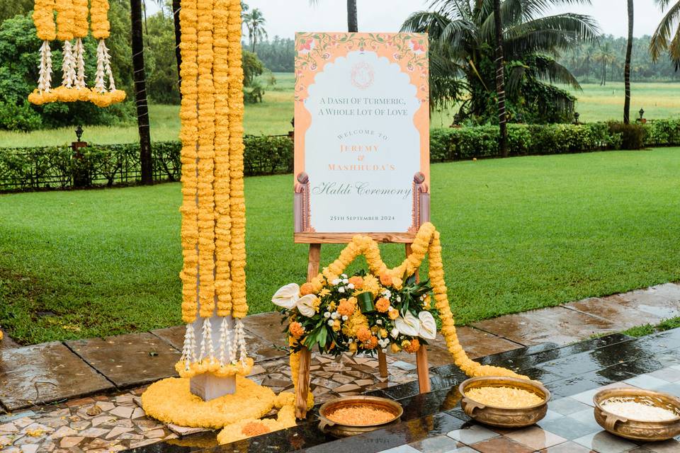 Haldi Welcome Signage