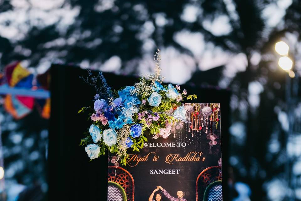 Sangeet Welcome Signage