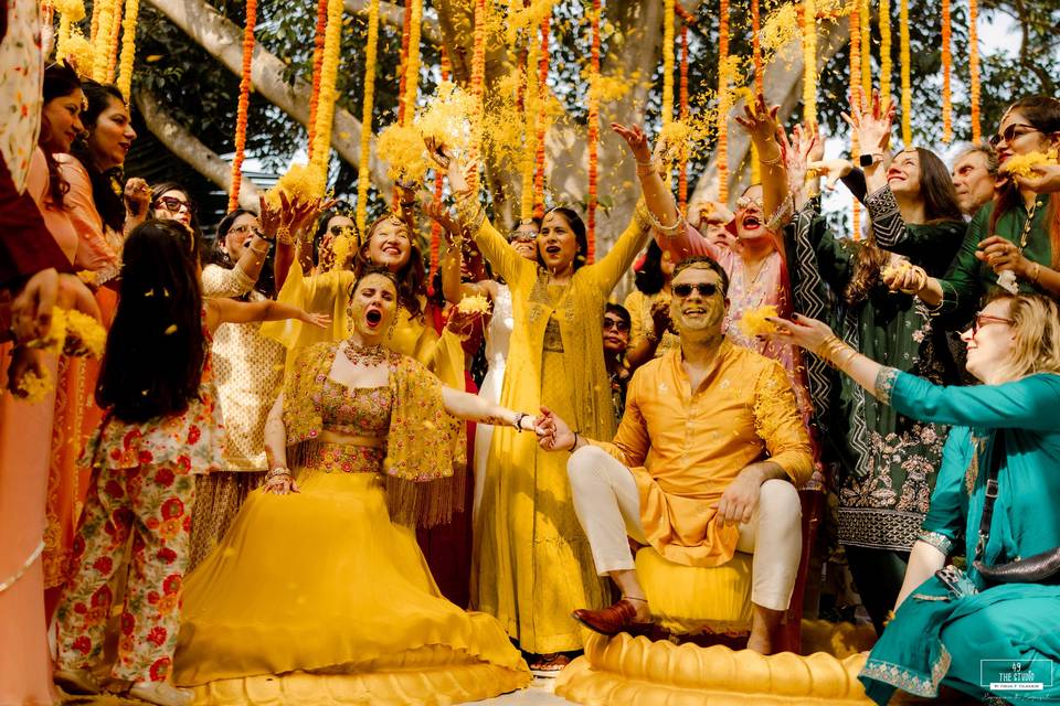 Haldi Petal Shower