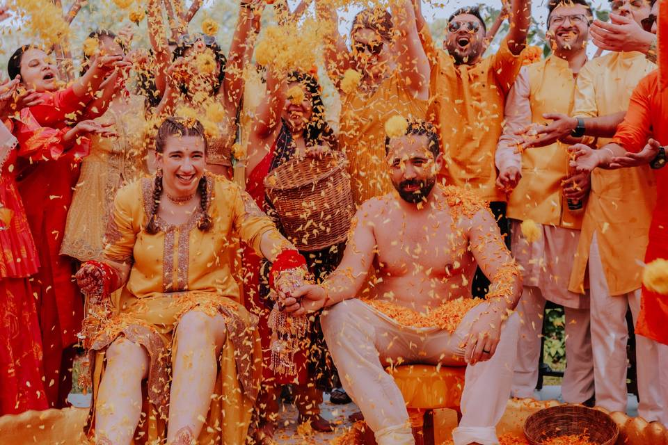 Haldi Petal Shower