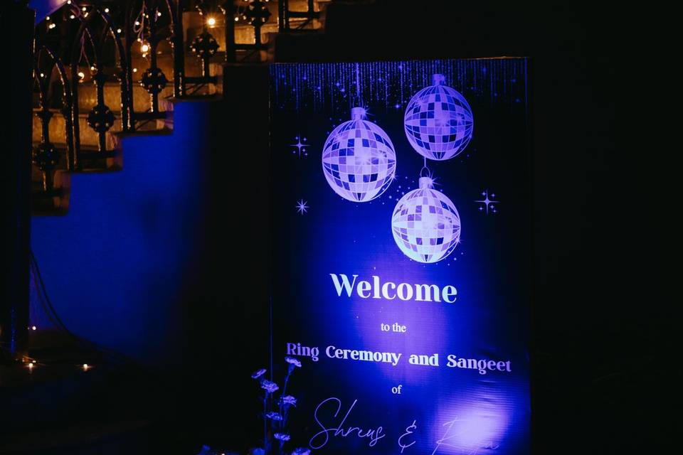 Sangeet Welcome Signage