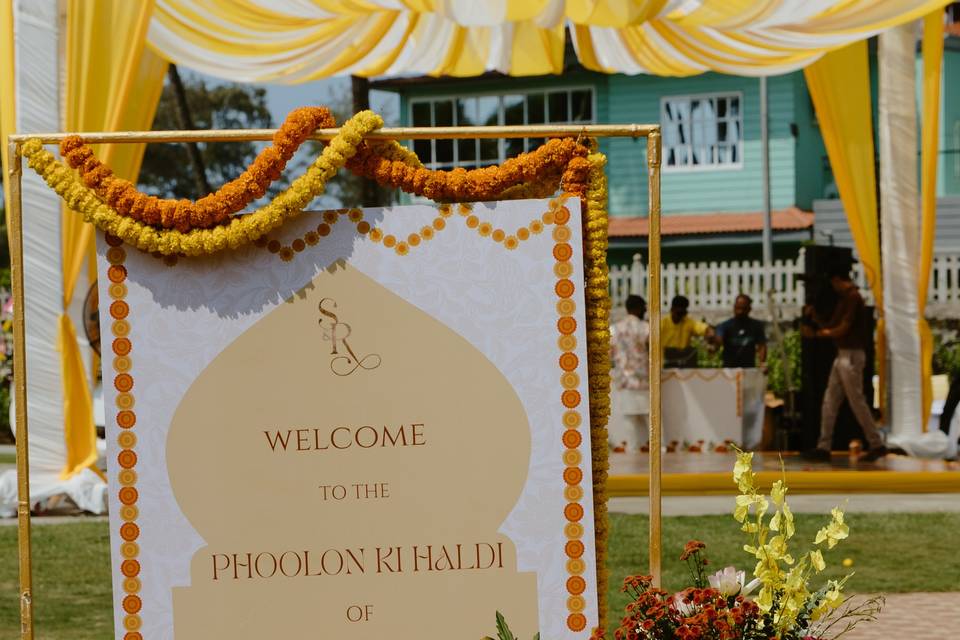 Haldi Welcome Signage