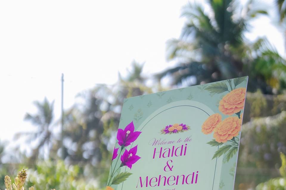 Haldi Welcome Signage
