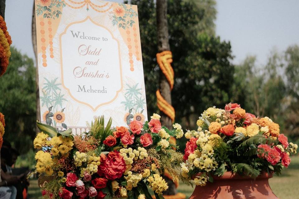 Haldi Welcome Signage