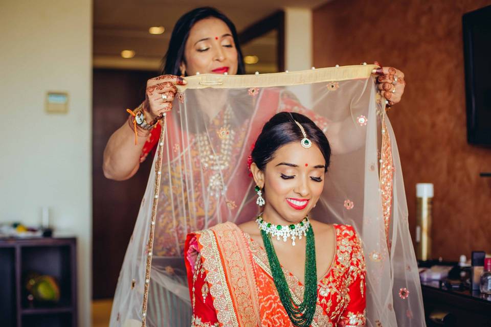 Bride Getting Ready