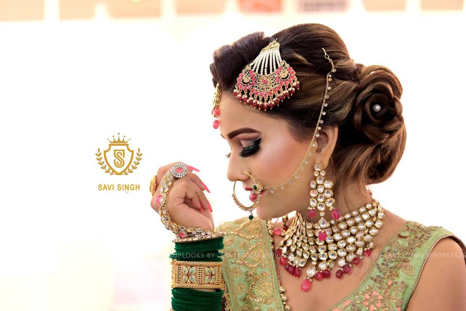 HD Bridal Makeup with hairstyl