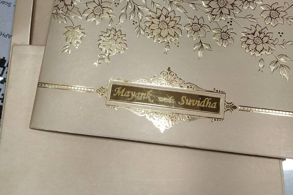 Wedding inviteWith mirror name plate