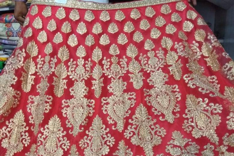 Red wedding lehenga