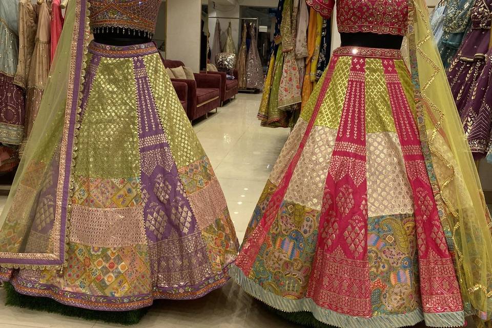 Banarasi lehenga with stylish