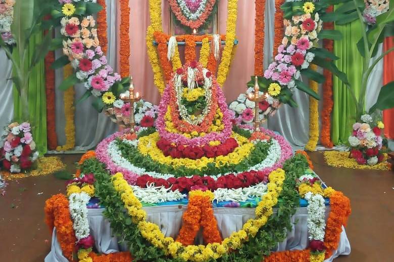 Satyanarayana pooja decoration