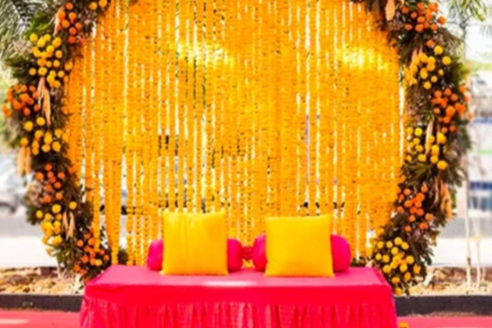 Haldi Back Drop Stage