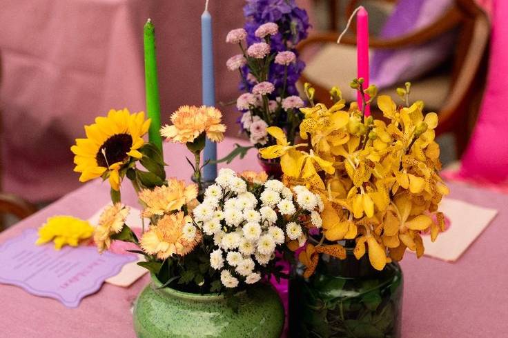 Purple Haldi Decor