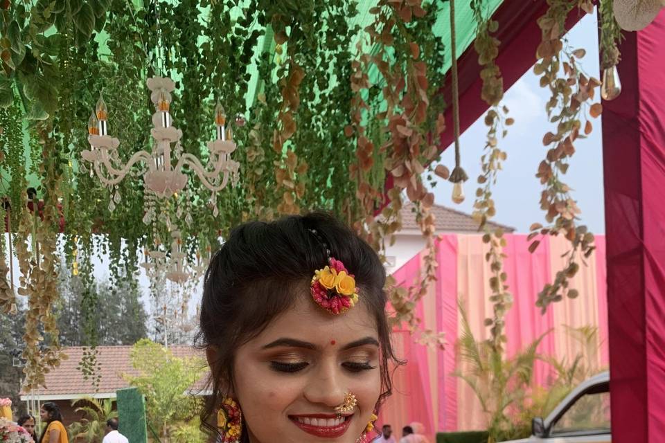 Bridal Haldi makeup