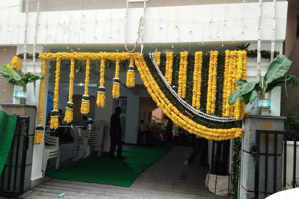 Entrance floral decor