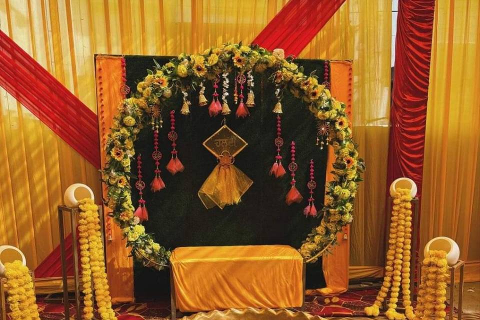 Haldi mehndi decoration