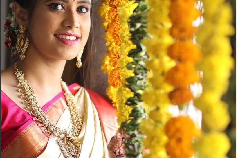 South Indian bridal look