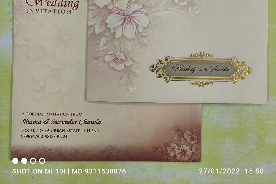 Name Print Invitation Cards